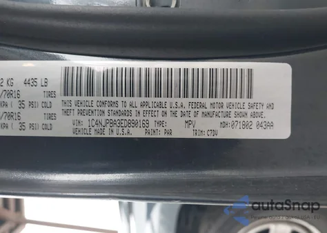 2014 Jeep Patriot Sport from USA, damaged, VIN 1C4NJPBA3ED890169